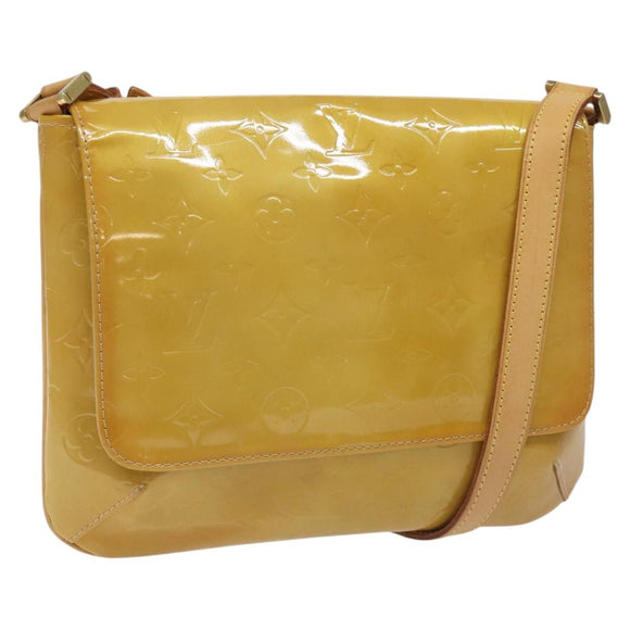 LOUIS VUITTON Monogram Vernis Thompson Street Bag Beige M91301 LV Auth ep7815