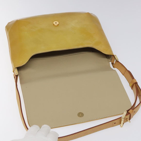LOUIS VUITTON Monogram Vernis Thompson Street Bag Beige M91301 LV Auth ep7815