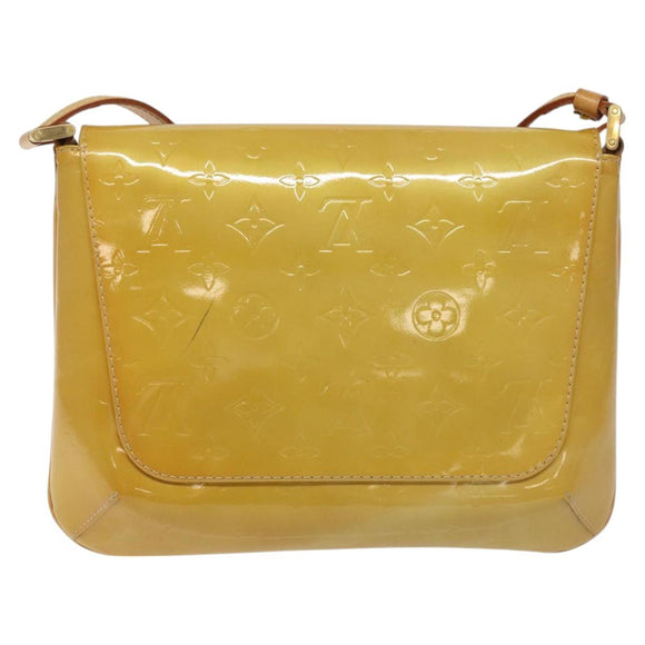 LOUIS VUITTON Monogram Vernis Thompson Street Bag Beige M91301 LV Auth ep7815