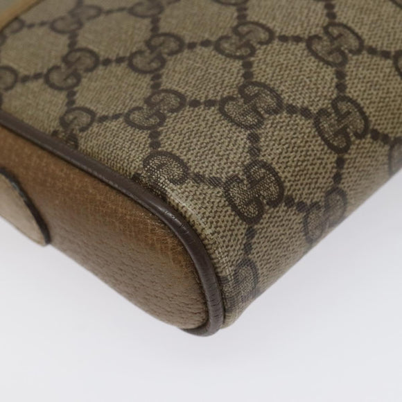 GUCCI GG Supreme Web Sherry Line Shoulder Bag PVC Beige 116 02 089 Auth ep7820