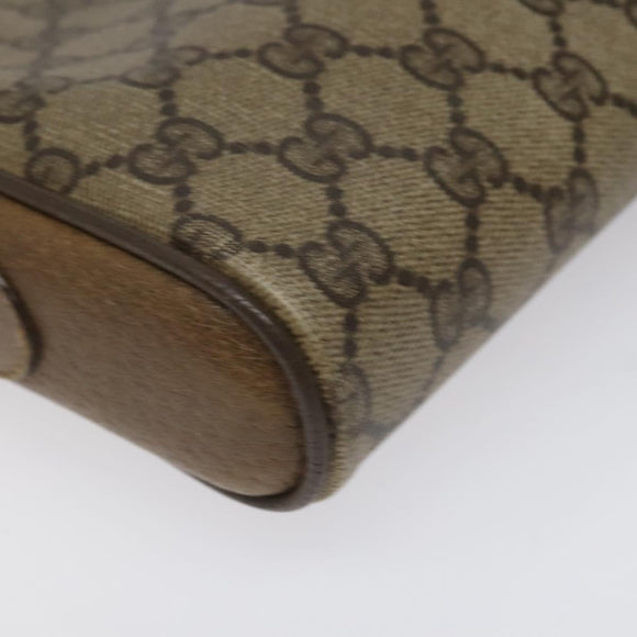 GUCCI GG Supreme Web Sherry Line Shoulder Bag PVC Beige 116 02 089 Auth ep7820