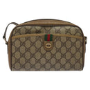 GUCCI GG Supreme Web Sherry Line Shoulder Bag PVC Beige 116 02 089 Auth ep7820-13