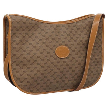 GUCCI Micro GG Supreme Shoulder Bag PVC Beige Gold 001 090 1036 Auth ep7828