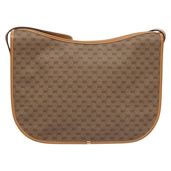 GUCCI Micro GG Supreme Shoulder Bag PVC Beige Gold 001 090 1036 Auth ep7828