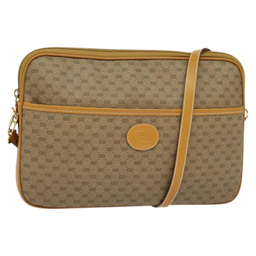 GUCCI Micro GG Supreme Shoulder Bag PVC Beige Gold 004 89 0262 Auth ep7836