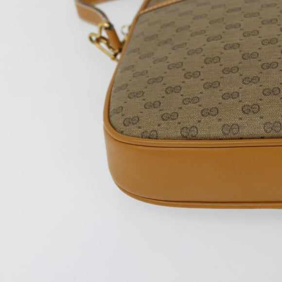 GUCCI Micro GG Supreme Shoulder Bag PVC Beige Gold 004 89 0262 Auth ep7836