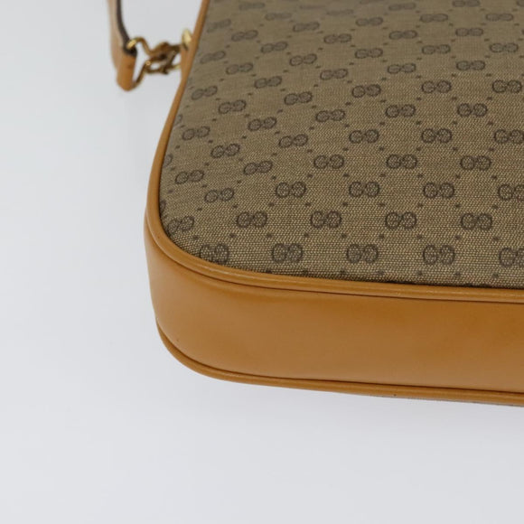 GUCCI Micro GG Supreme Shoulder Bag PVC Beige Gold 004 89 0262 Auth ep7836