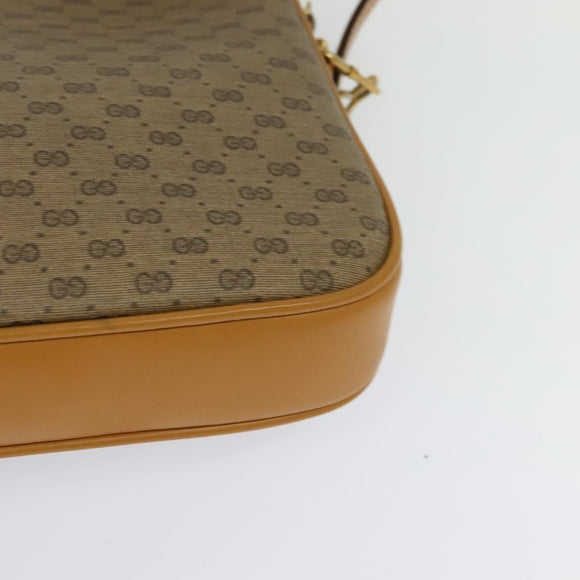 GUCCI Micro GG Supreme Shoulder Bag PVC Beige Gold 004 89 0262 Auth ep7836
