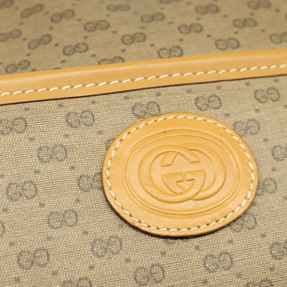 GUCCI Micro GG Supreme Shoulder Bag PVC Beige Gold 004 89 0262 Auth ep7836