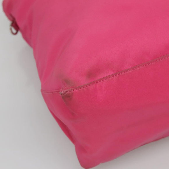 PRADA Hand Bag Nylon 2way Pink Silver Auth ep7842