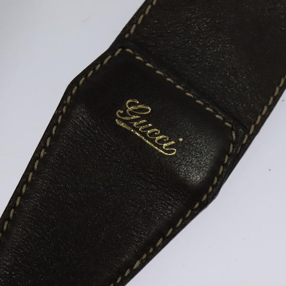 GUCCI Horsebit Shoulder Bag Canvas Black 153032 Auth ep7880