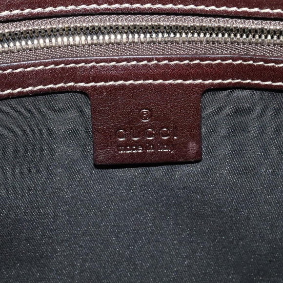 GUCCI Horsebit Shoulder Bag Canvas Black 153032 Auth ep7880