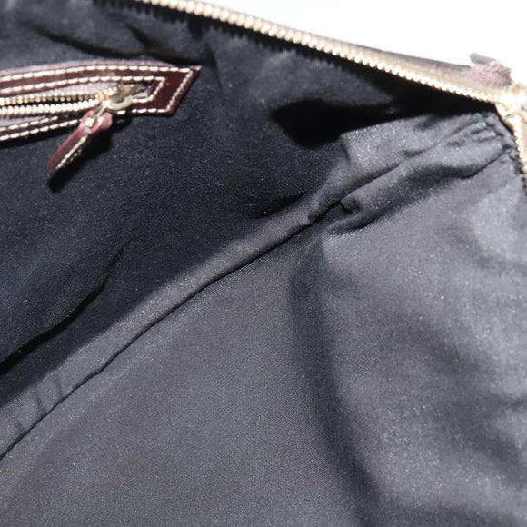 GUCCI Horsebit Shoulder Bag Canvas Black 153032 Auth ep7880