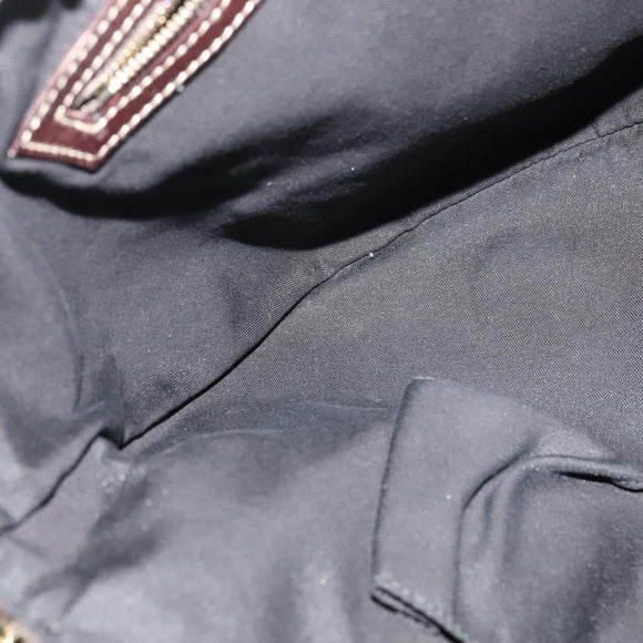 GUCCI Horsebit Shoulder Bag Canvas Black 153032 Auth ep7880