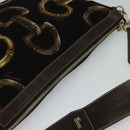 GUCCI Horsebit Shoulder Bag Canvas Black 153032 Auth ep7880-6