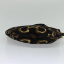 GUCCI Horsebit Shoulder Bag Canvas Black 153032 Auth ep7880-9