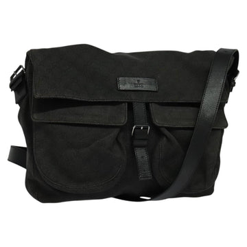 GUCCI GG Canvas Shoulder Bag Black 101651 Auth ep7882