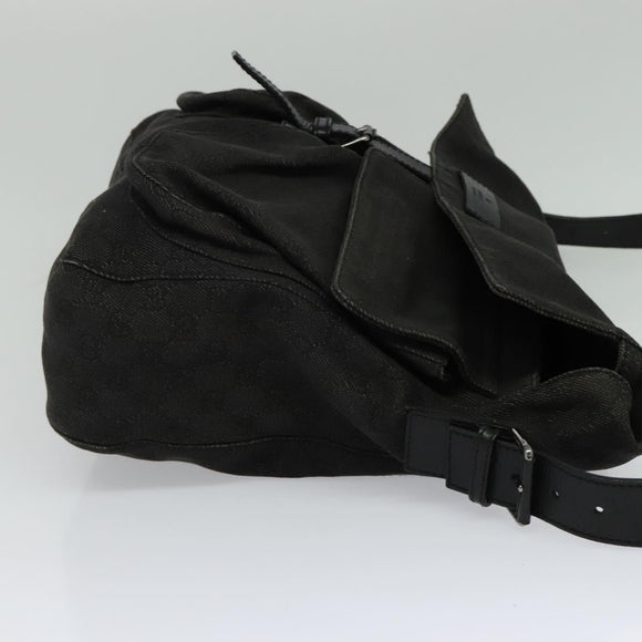 GUCCI GG Canvas Shoulder Bag Black 101651 Auth ep7882
