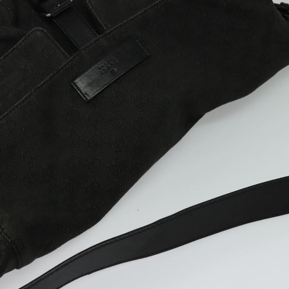 GUCCI GG Canvas Shoulder Bag Black 101651 Auth ep7882