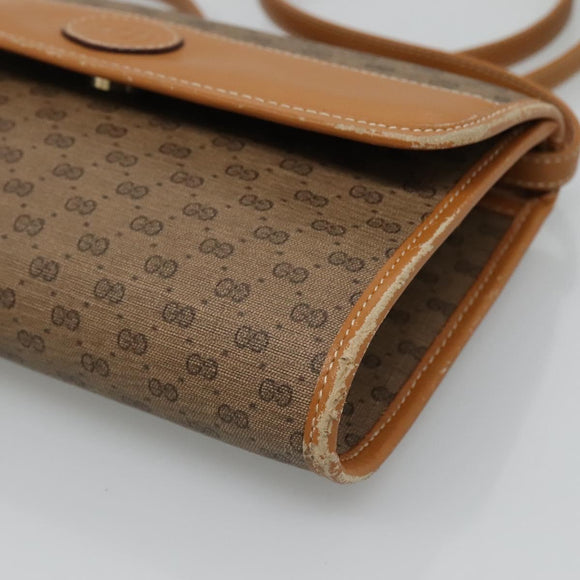 GUCCI Micro GG Supreme Shoulder Bag PVC Beige Gold 004 89 1041 Auth ep7893