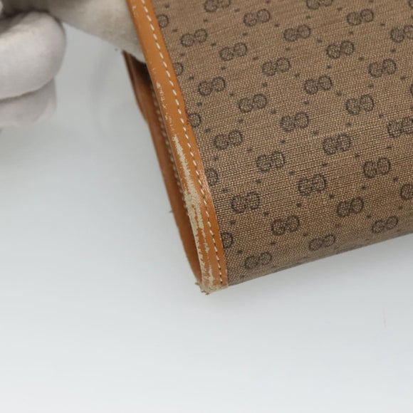 GUCCI Micro GG Supreme Shoulder Bag PVC Beige Gold 004 89 1041 Auth ep7893