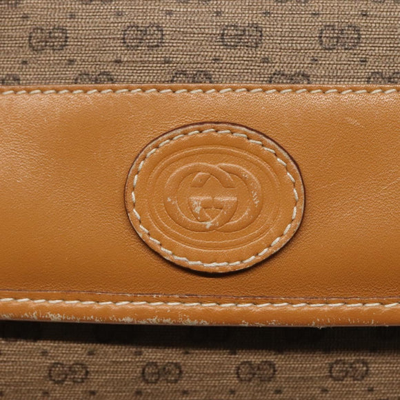 GUCCI Micro GG Supreme Shoulder Bag PVC Beige Gold 004 89 1041 Auth ep7893