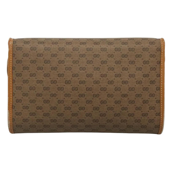 GUCCI Micro GG Supreme Shoulder Bag PVC Beige Gold 004 89 1041 Auth ep7893