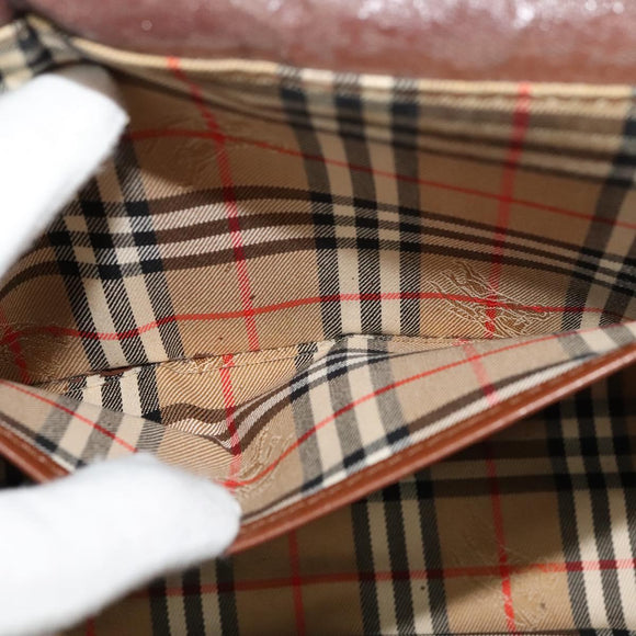 Burberrys Shoulder Bag Leather Brown Auth ep7917