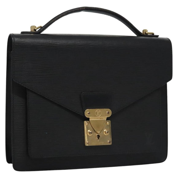 LOUIS VUITTON Epi Monceau 28 Hand Bag Black M52122 LV Auth ep7922