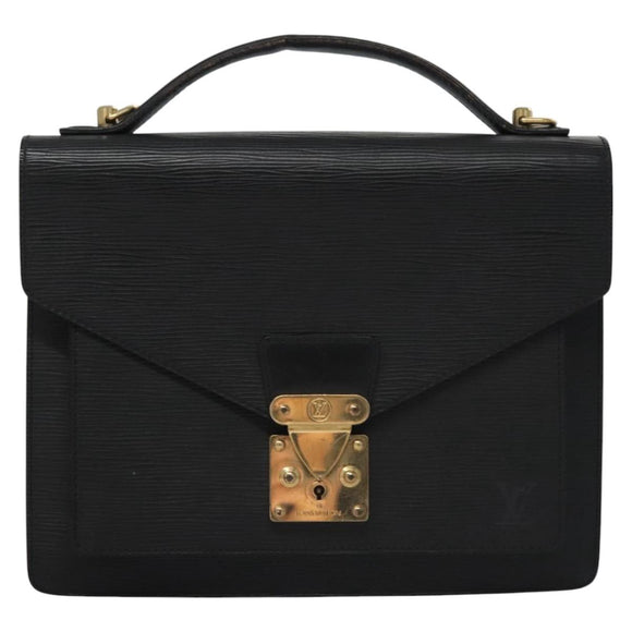 LOUIS VUITTON Epi Monceau 28 Hand Bag Black M52122 LV Auth ep7922