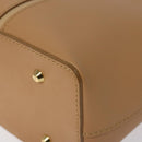 BURBERRY Hand Bag Leather Beige Gold Auth ep7923-10