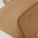 BURBERRY Hand Bag Leather Beige Gold Auth ep7923-11