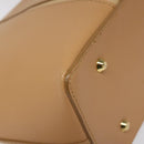 BURBERRY Hand Bag Leather Beige Gold Auth ep7923-13