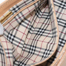 BURBERRY Hand Bag Leather Beige Gold Auth ep7923-19