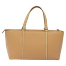 BURBERRY Hand Bag Leather Beige Gold Auth ep7923-3