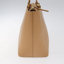 BURBERRY Hand Bag Leather Beige Gold Auth ep7923-4