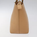 BURBERRY Hand Bag Leather Beige Gold Auth ep7923-5
