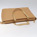 BURBERRY Hand Bag Leather Beige Gold Auth ep7923-6