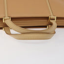 BURBERRY Hand Bag Leather Beige Gold Auth ep7923-7