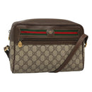 GUCCI GG Supreme Web Sherry Line Bag PVC Beige 4023 001 56 6472 Auth ep7946-1