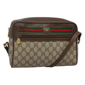 GUCCI GG Supreme Web Sherry Line Bag PVC Beige 4023 001 56 6472 Auth ep7946
