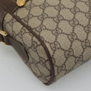 GUCCI GG Supreme Web Sherry Line Bag PVC Beige 4023 001 56 6472 Auth ep7946-14