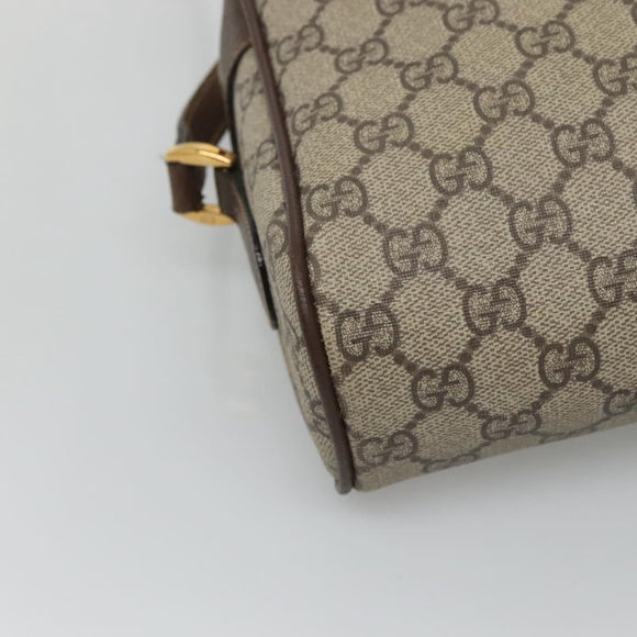 GUCCI GG Supreme Web Sherry Line Bag PVC Beige 4023 001 56 6472 Auth ep7946