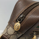 GUCCI GG Supreme Web Sherry Line Bag PVC Beige 4023 001 56 6472 Auth ep7946-18