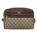 GUCCI GG Supreme Web Sherry Line Bag PVC Beige 4023 001 56 6472 Auth ep7946-13
