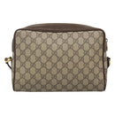 GUCCI GG Supreme Web Sherry Line Bag PVC Beige 4023 001 56 6472 Auth ep7946-2