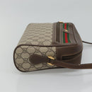 GUCCI GG Supreme Web Sherry Line Bag PVC Beige 4023 001 56 6472 Auth ep7946-3