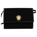 CELINE Shoulder Bag Suede Black Gold Auth ep7948-13