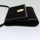 CELINE Shoulder Bag Suede Black Gold Auth ep7948-3