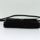 CELINE Shoulder Bag Suede Black Gold Auth ep7948-5